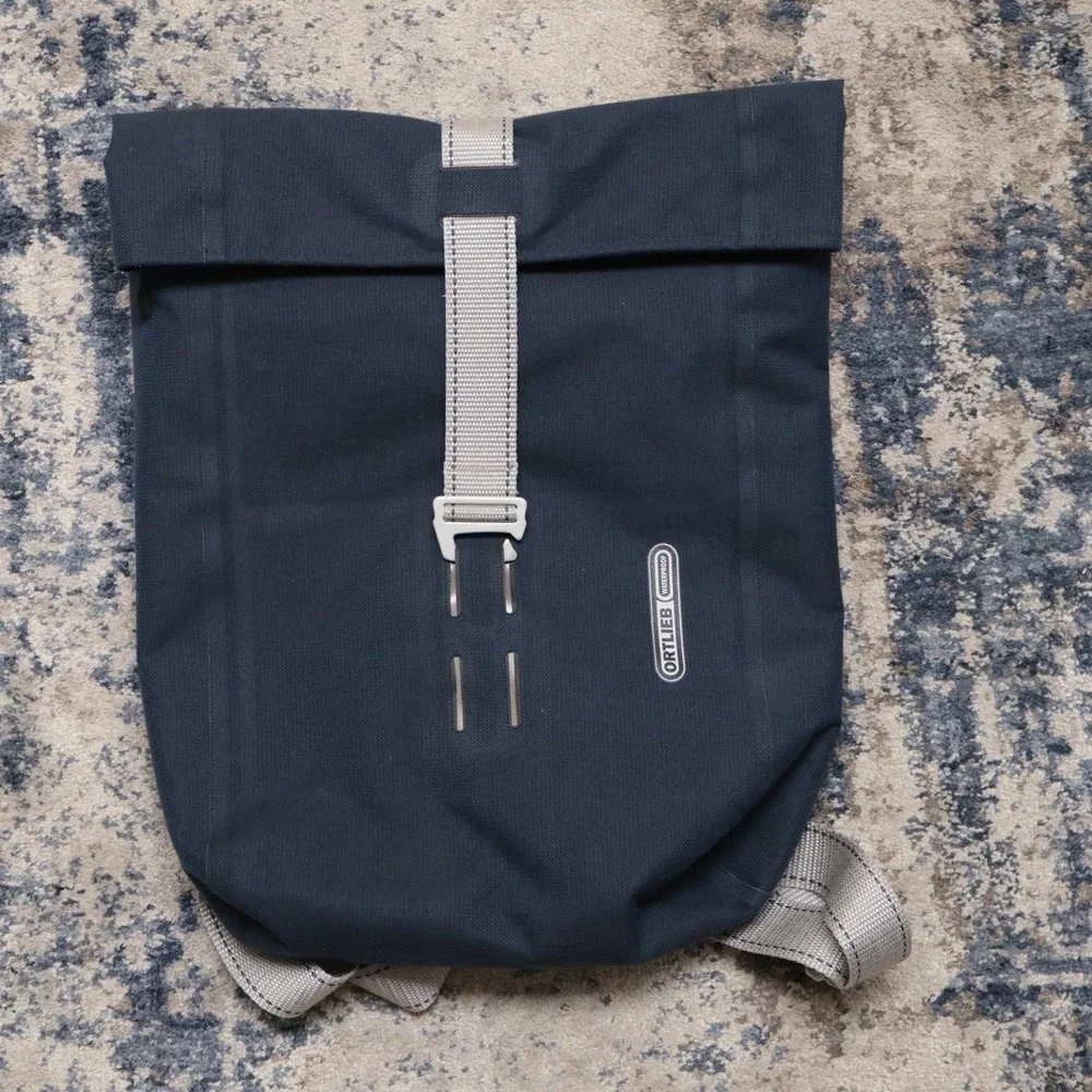 Ortlieb Commuter Daypack Rolltop Backpack  Blue Waterproof German Great Cond
